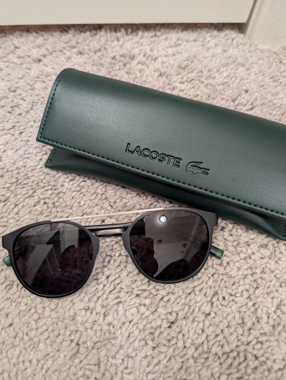 Lacoste L263S Dark Green Sunglasses with Case